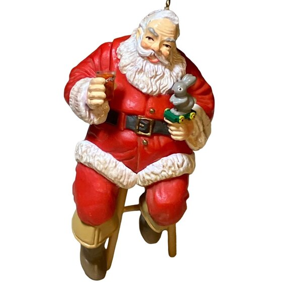 Santa Coca-Cola Ornament Christmas Collectible Vintage 1990 - Picture 2 of 15